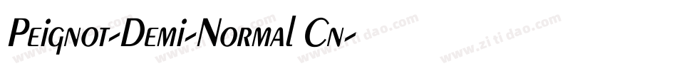 Peignot-Demi-Normal Cn字体转换